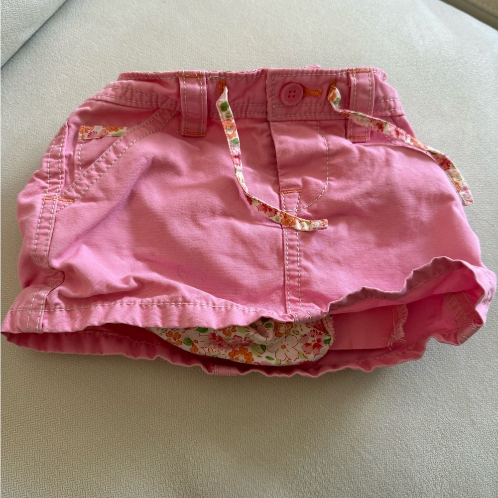 Vitange baby gap Pink Kids Skort with Floral Trim